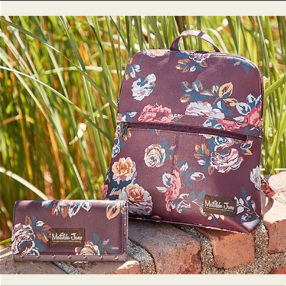 NEW!!! Matilda Jane Plum Perfect Backpack & Wallet